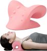 Neck and Shoulder Relaxer;  Cervical Traction Device for TMJ Pain Relief and Cervical Spine Alignment;  Chiropractic Pillow Neck Stretcher(Blue) - pin