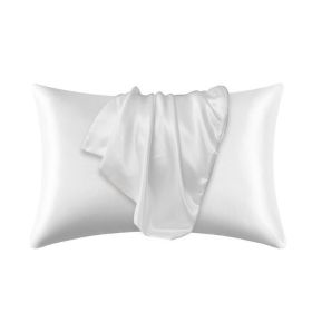Silk Pillowcase for Hair and Skin, Mulberry Silk Pillow Cases 2Pack - White - 48X74cm