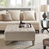 Tufted Square Cocktail Ottoman - as Pic