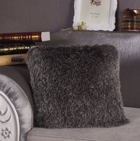 "Decorative" Shaggy Pillow with Lurex (18-in x 18-in) - as Pic