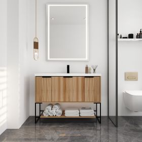 48 Inch Freestanding Bathroom Vanity With Resin Basin,48x18