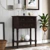 Narrow Console Table, Slim Sofa Table with Three Storage Drawers and Bottom Shelf for Living Room, Easy Assembly  - Espresso
