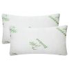 2Pcs Bamboo Memory Foam Pillow Hypoallergenic Bed Pillow For Head Neck Rest Sleeping Shredded Pillow Washable Cover Queen Size Pillow - 2Pcs - Queen S
