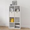 Smart Cube 8-Cube Organizer Storage with Opened Back Shelves; 2 X 4 Cube Bookcase Book Shleves for Home;  Office - White