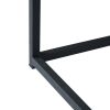 End Table/Side Table/Night Stand;  Upgrade Version with Metal Frame Box - dark brown - BROWN & BLACK