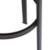 Backless Adjustable Height Bar Stools with Metal Legs;  Oak seat;  Set of 2 - Walnut