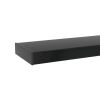 Rectangle Black Glass Coffee Table, Clear Coffee Table,Modern Side Center Tables for Living Room, Living Room Furniture - Black