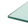 Rectangle Black Glass Coffee Table, Clear Coffee Table,Modern Side Center Tables for Living Room, Living Room Furniture - Black