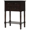 Narrow Console Table, Slim Sofa Table with Three Storage Drawers and Bottom Shelf for Living Room, Easy Assembly  - Espresso
