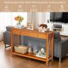 Console Table with Drawer Storage Shelf for Entryway Hallway - Natural