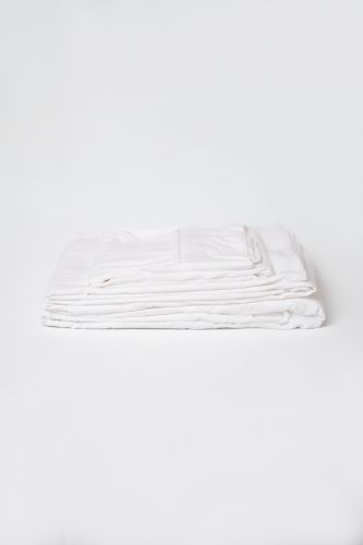 Omne Sleep 4-Piece White Brushed Microfiber King Hypoallergenic Sheet Set