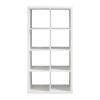 Smart Cube 8-Cube Organizer Storage with Opened Back Shelves; 2 X 4 Cube Bookcase Book Shleves for Home;  Office - White