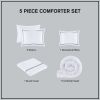 100% Cotton Sateen Embroidered Comforter Set - as Pic