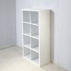 Smart Cube 8-Cube Organizer Storage with Opened Back Shelves; 2 X 4 Cube Bookcase Book Shleves for Home;  Office - White