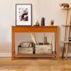 Console Table with Drawer Storage Shelf for Entryway Hallway - Natural