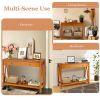 Console Table with Drawer Storage Shelf for Entryway Hallway - Natural