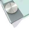 Glass two layer tea table;  small round table;  bedroom corner table;  living room white side table - White