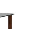1-Piece Side Table ;  2-Tier Space End Table ; Modern Night Stand;  Sofa table;  Side Table with Storage Shelve - Black + Walnut