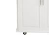 Kitchen Island Cart with 2 Door Cabinet and Three Drawers,43.31 Inch Width with Spice Rack,Towel Rack - White