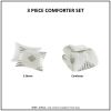 3 Piece Cotton Blend Chenille Comforter Set - as Pic