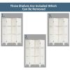 4 Panel Freestanding Folding Hinged Room Divider - white