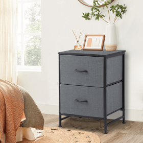 Drawers Dresser Chest of Drawers,Metal Frame and Wood Top,H2bc,Gray