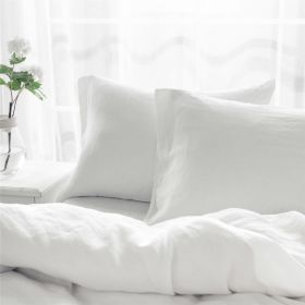 King Size Pillow Cases Set of 2, Soft White Pillow Cases Set of 2, Pillow Cases King, Premium Soft Linen Pillow Case with Envelope Enclosure 20"x36"
