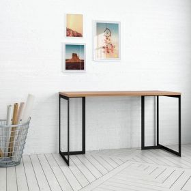 Manhattan Comfort Lexington 53.15 Desk with Metal Base in Maple Cream