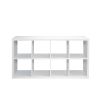 Smart Cube 8-Cube Organizer Storage with Opened Back Shelves; 2 X 4 Cube Bookcase Book Shleves for Home;  Office - White