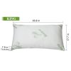 2Pcs Bamboo Memory Foam Pillow Hypoallergenic Bed Pillow For Head Neck Rest Sleeping Shredded Pillow Washable Cover Queen Size Pillow - 2Pcs - King Si
