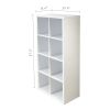 Smart Cube 8-Cube Organizer Storage with Opened Back Shelves; 2 X 4 Cube Bookcase Book Shleves for Home;  Office - White