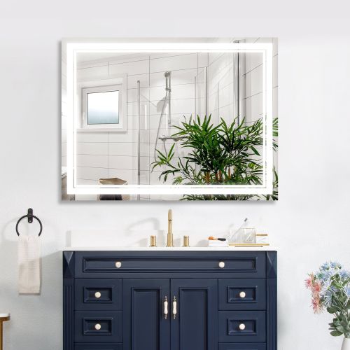 7 Size LED Bathroom Mirror Wall Mounted Vanity Mirror Anti-Fog Mirror Dimmable Lights with Touch Switch(Horizontal/Vertical) 7 Size LED Bathroom Mirror Wall Mounted Vanity Mirror Anti-Fog Mirror Dimmable Lights with Touch Switch(Horizontal/Vertical)